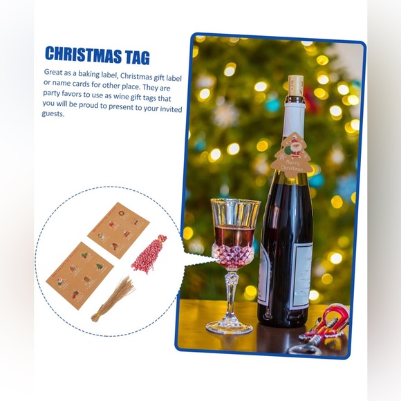 1 Set Gift Rope Christmas Present Tags Christmas utensils Hanging Christmas Tags - Picture 3 of 7